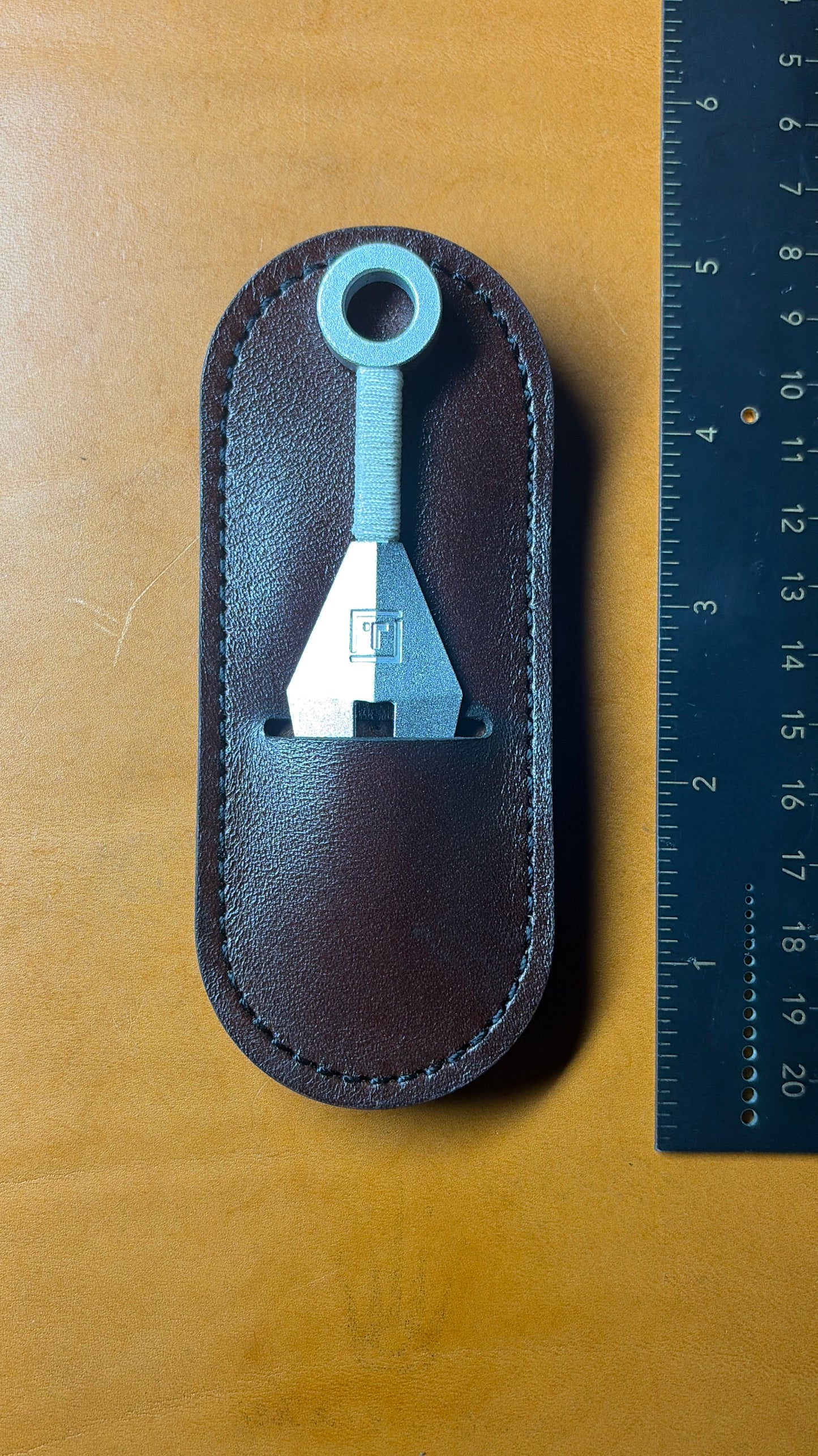 Handmade Leather Golf Pocket Caddy: Tomo Golf Ninja Divot Tool Holder with built in Tee and Ball Marker Holder.