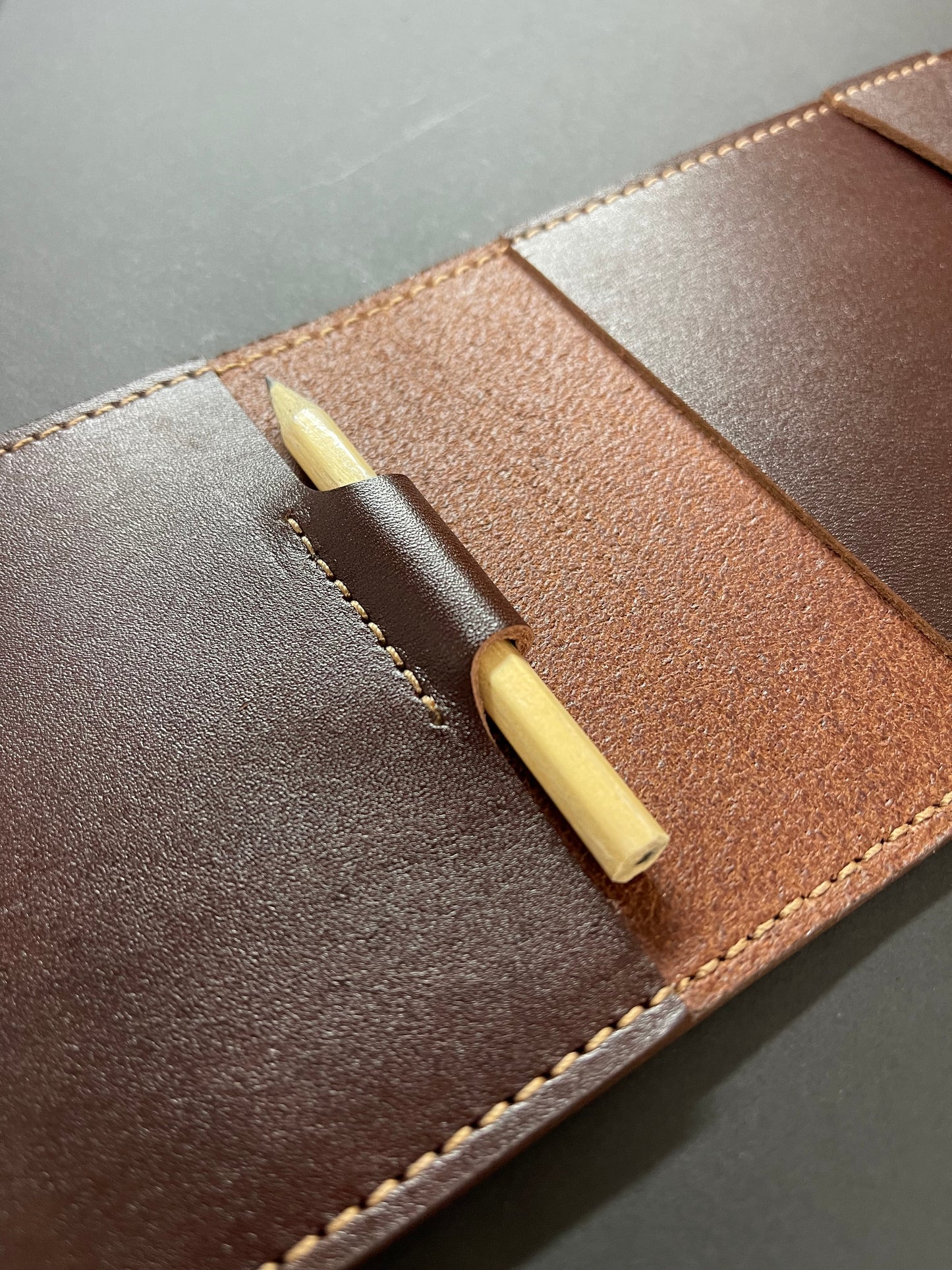 Leather Golf Yardage Book Cover With Built In Pencil Holder.  Personalization Available.