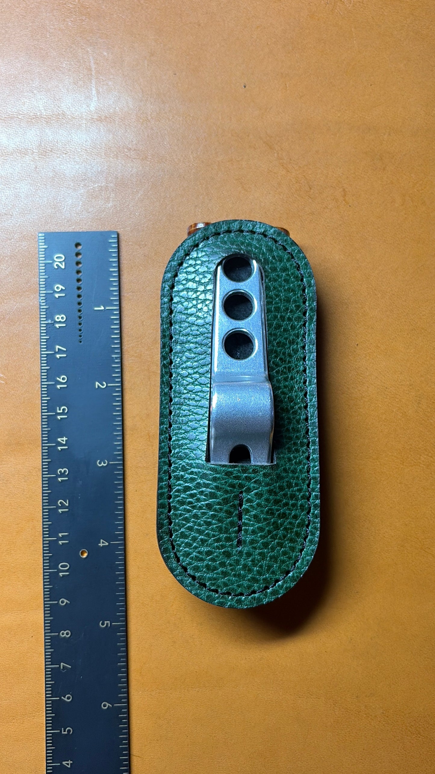 Pocket Caddy for Scotty Cameron Pivot Tool & Golf Tees. Pocket for 1.5 inch Ball Marker. Handmade. Dollaro Leather