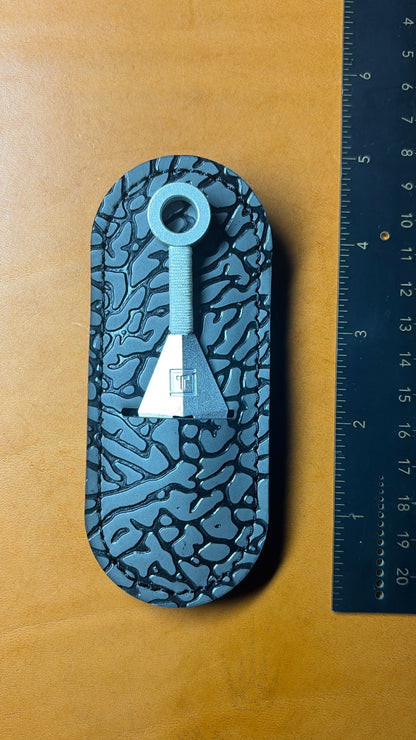 Handmade Leather Golf Pocket Caddy: Tomo Golf Ninja Divot Tool Holder with built in Tee and Ball Marker Holder.