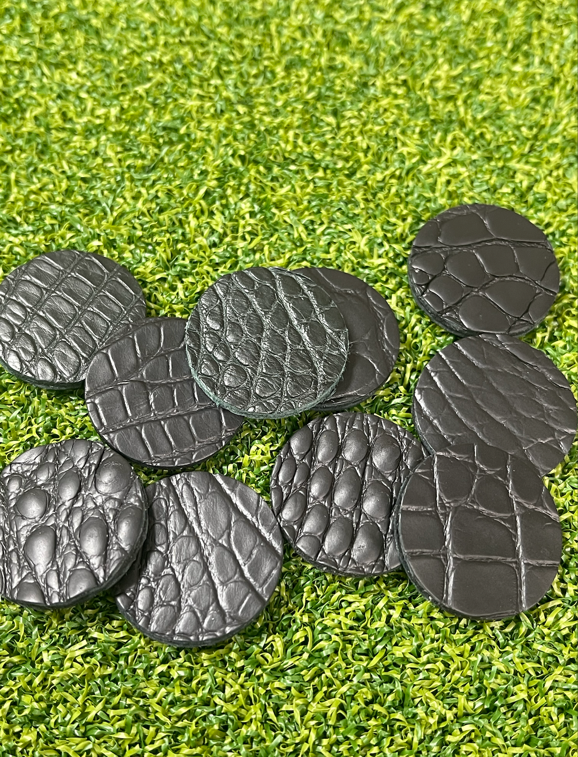Golf Ball Marker made from Alligator Leather