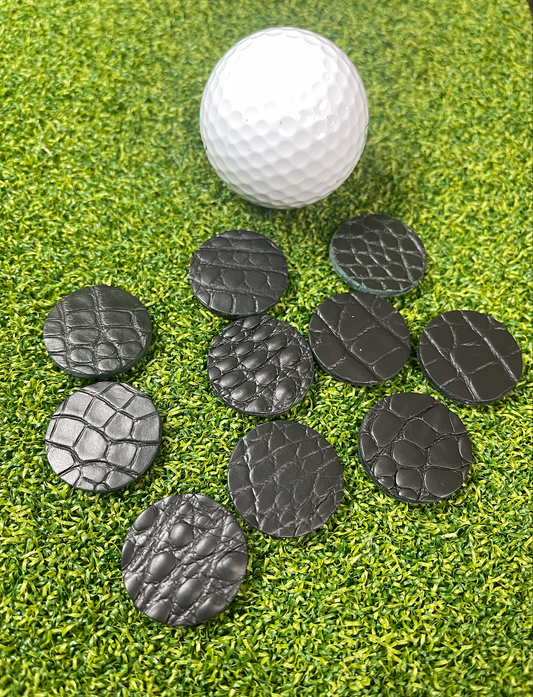 Golf Ball Marker made from Alligator Leather