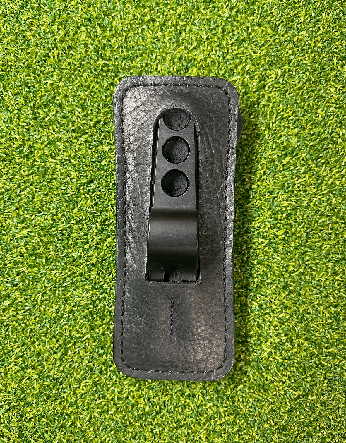 Pocket Organizer for Scotty Cameron Divot Tool. Black Kodiac Leather and Elephant Print. Divot Tool & Golf Tee Holder