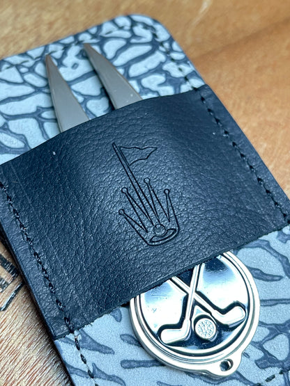 Pocket Organizer for Golf Tees and Divot tool. Jordan 3 Inspired.