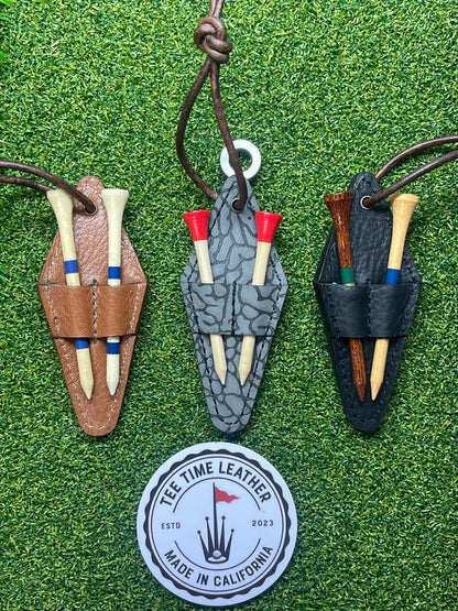 Leather holder for Tomo Golf Ninja Divot Tool and Golf Tees