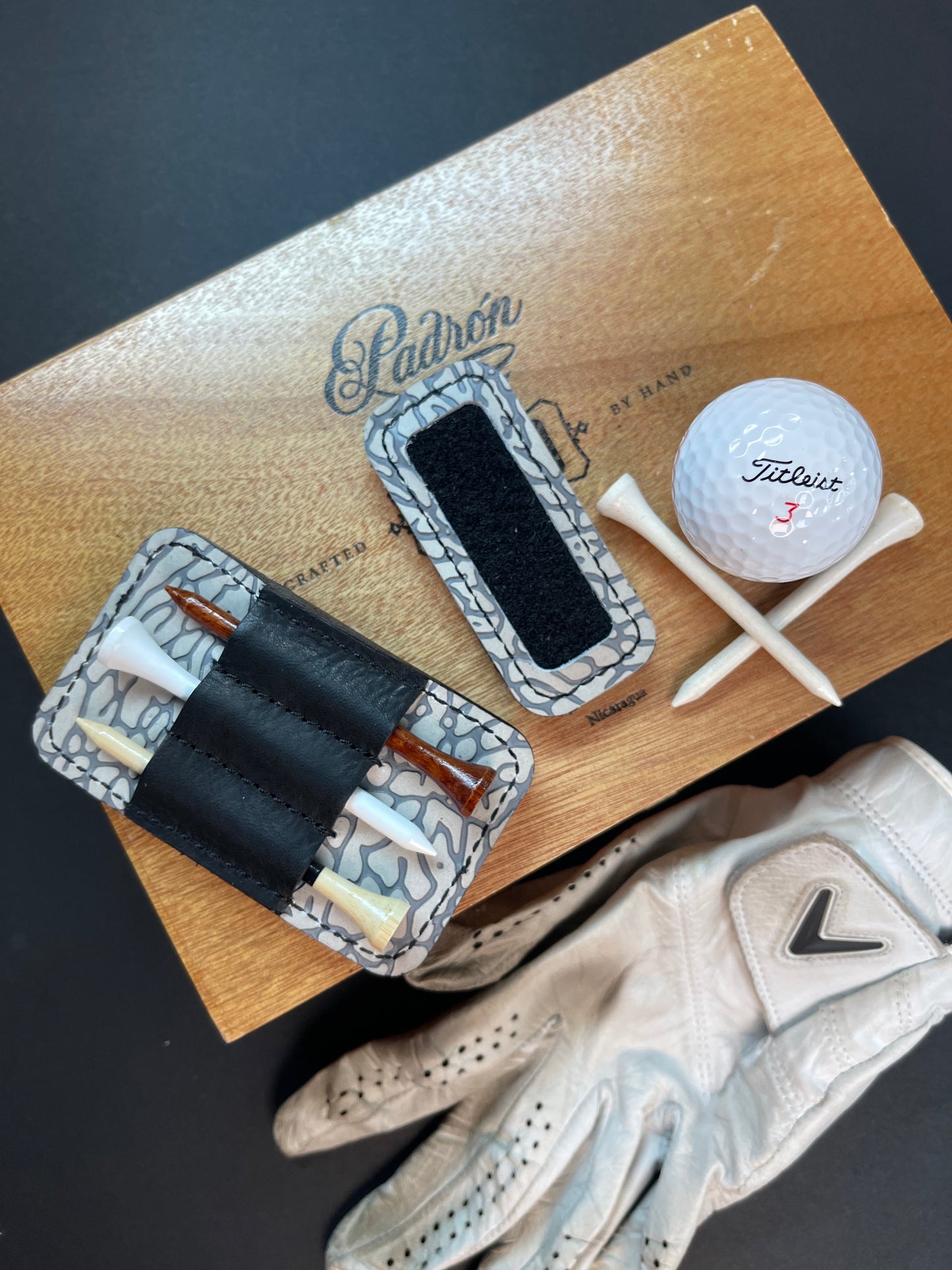 Pocket Organizer for Golf Tees and Divot tool. Jordan 3 Inspired.